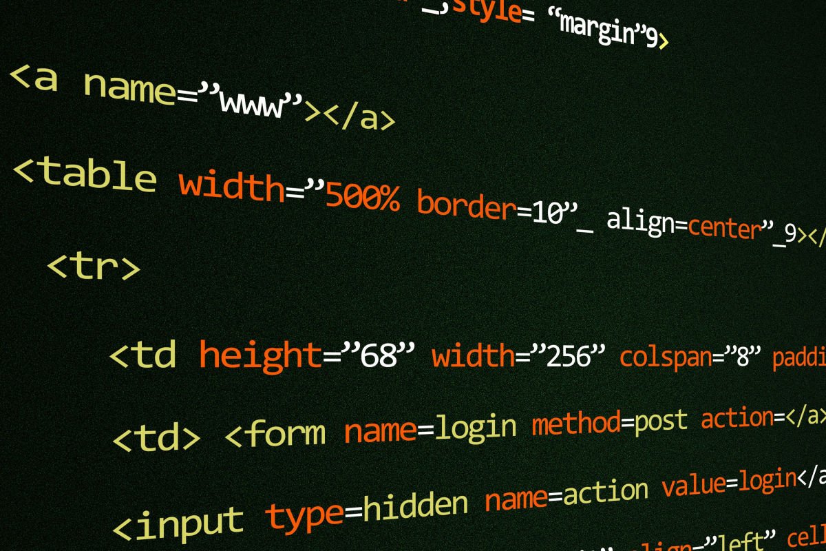 Code source d'une application web en cours de développement